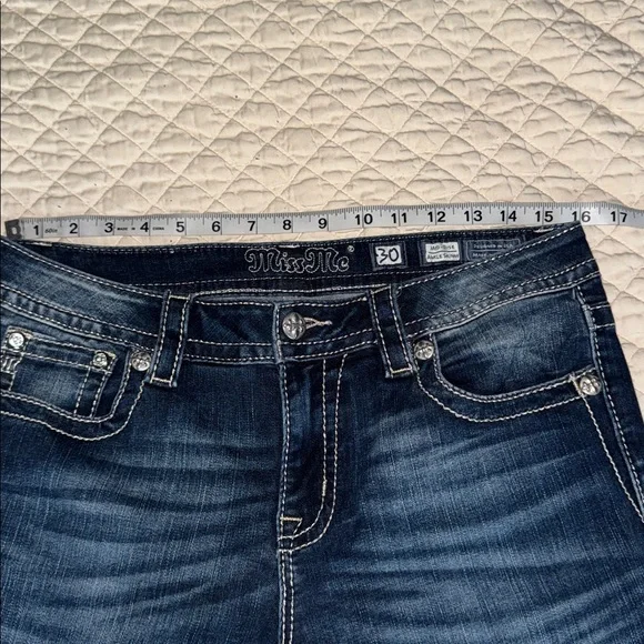 Miss Me Ankle Skinny Jeans with Embroidered Pocket - Picture 6 of 9